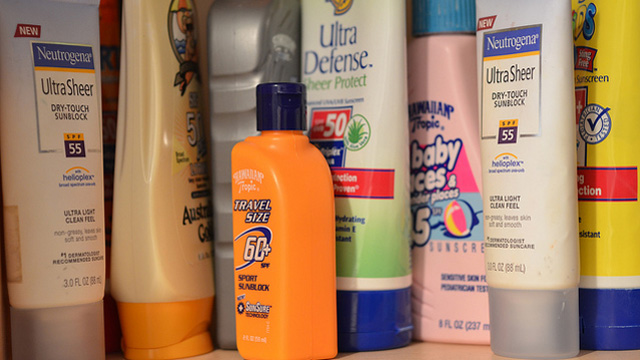 Sunscreen bottles